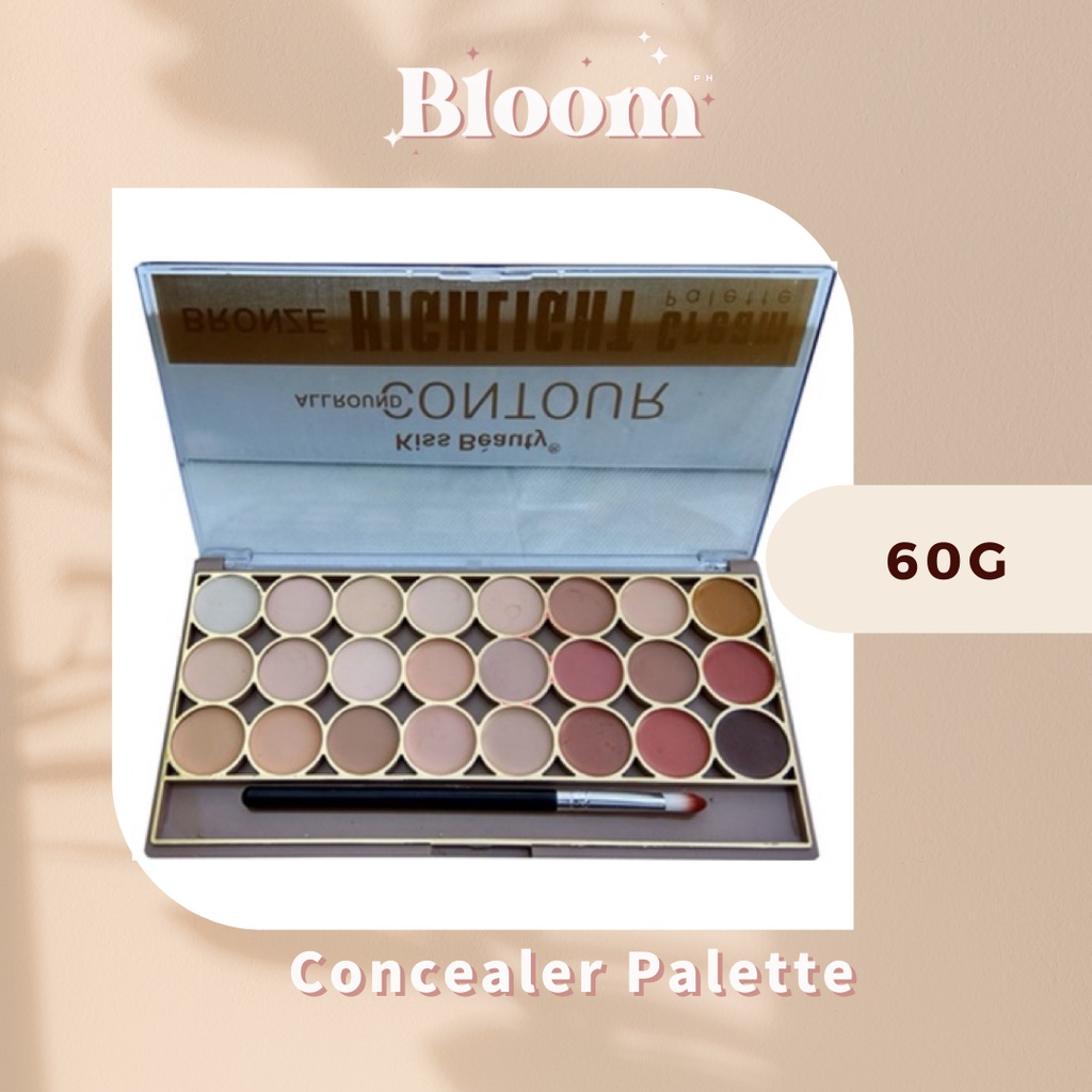 Kiss Beauty All Around Contour 24 Shades Bronze Highlight Cream Palette