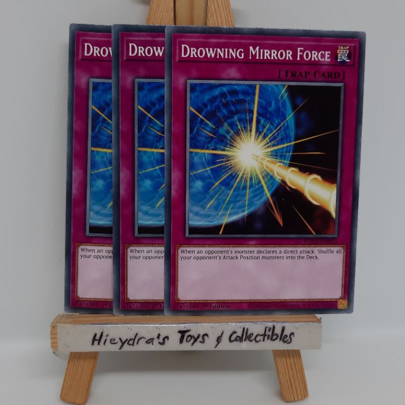 Yugioh 3x Drowning Mirror Force TCG trap card edition Shopee Philippines