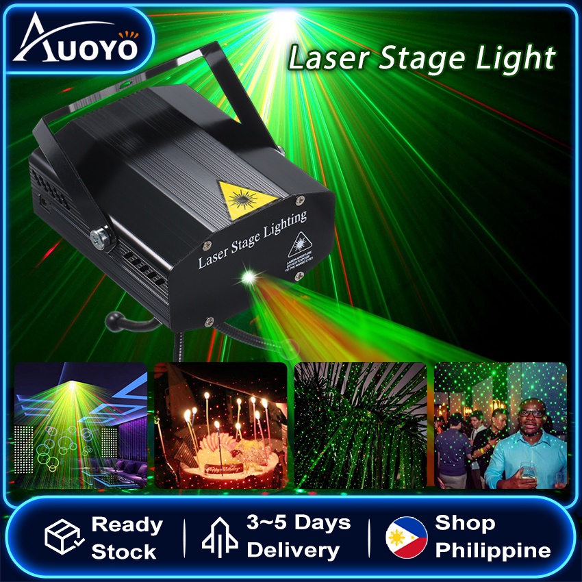 Auoyo Projection Lamp Stage Laser Light Laser Projector Christmas Party