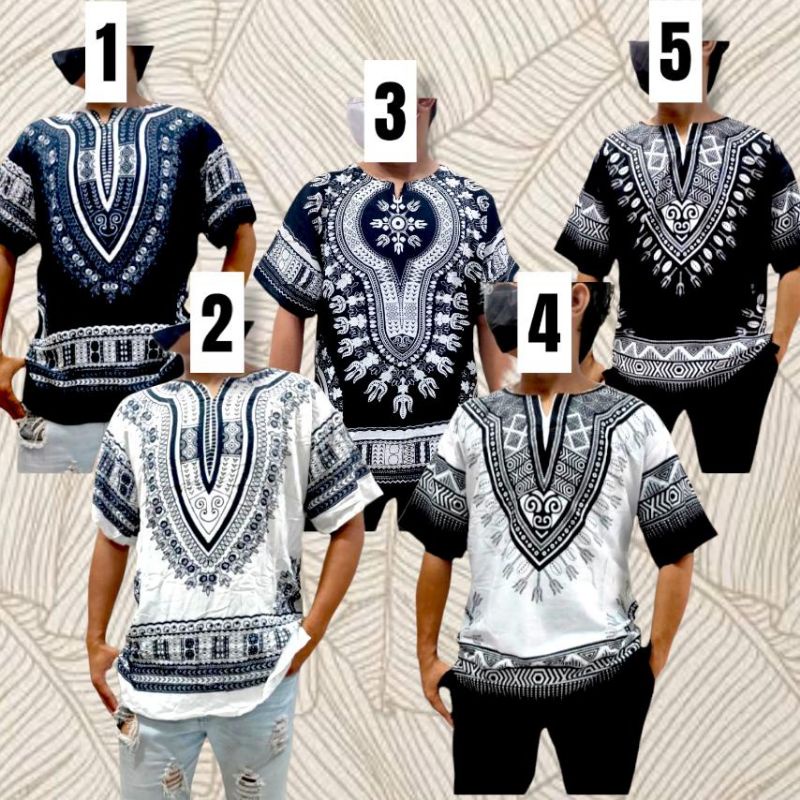 TOP POLO T-SHIRTS SHIRT DASHIKI BOHEMIAN BOHO | Shopee Philippines