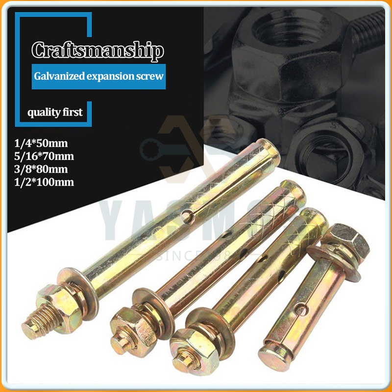 Expansion screw High quality expansion bolt 1/4 5/16 3/8 1/2 Shopee
