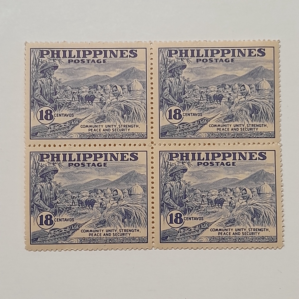 Philippine Postage Stamp Set (Original): Headman Of Barangay Inspecting ...