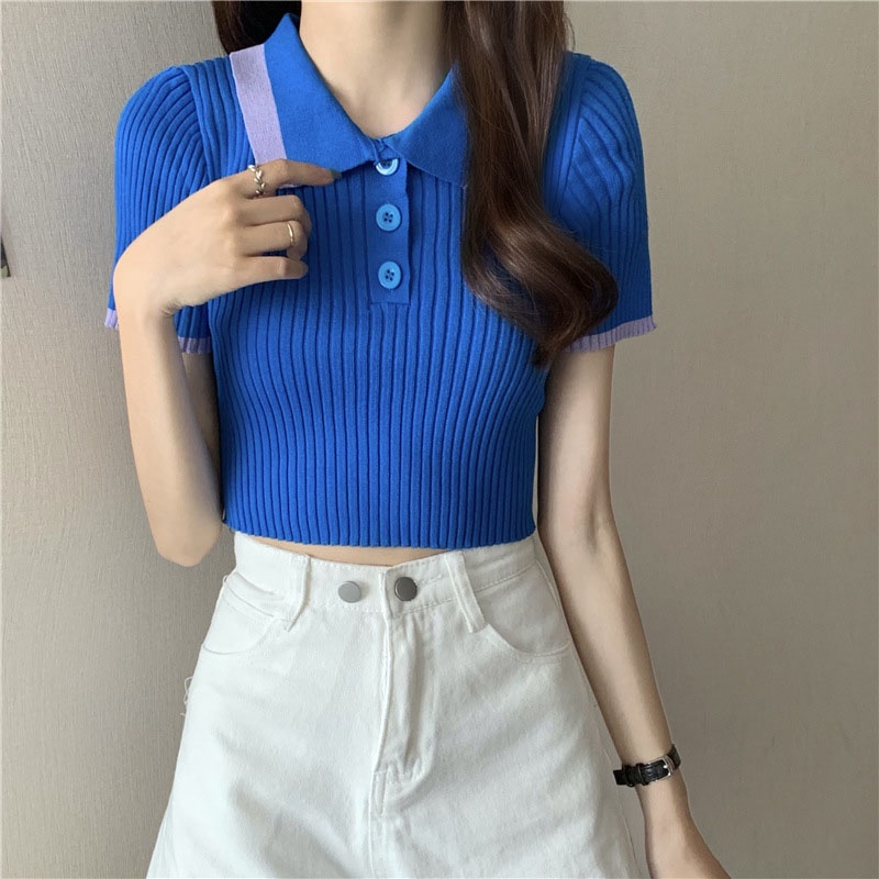 Korean Cotton Cropped Shirt
