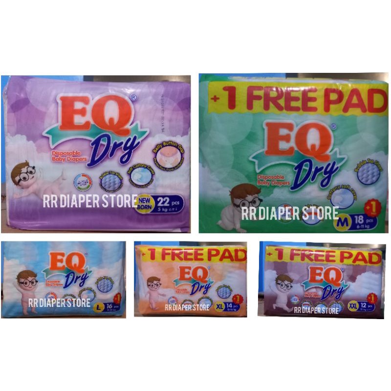 EQ Dry Baby Diaper (Tape Diaper) Shopee Philippines