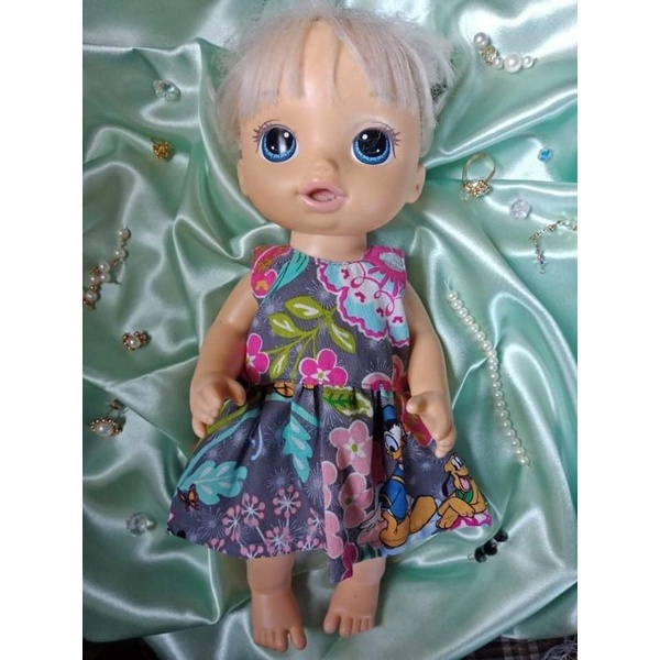 Baby Alive Clothes/Baby Alive Sunday Dress w/Matching Diaper 12"Inches