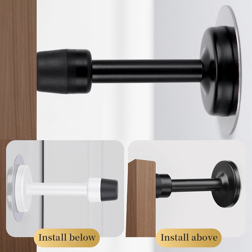 Stainless Steel Door Stops Wall Mounted Door Stopper Rubber Holder