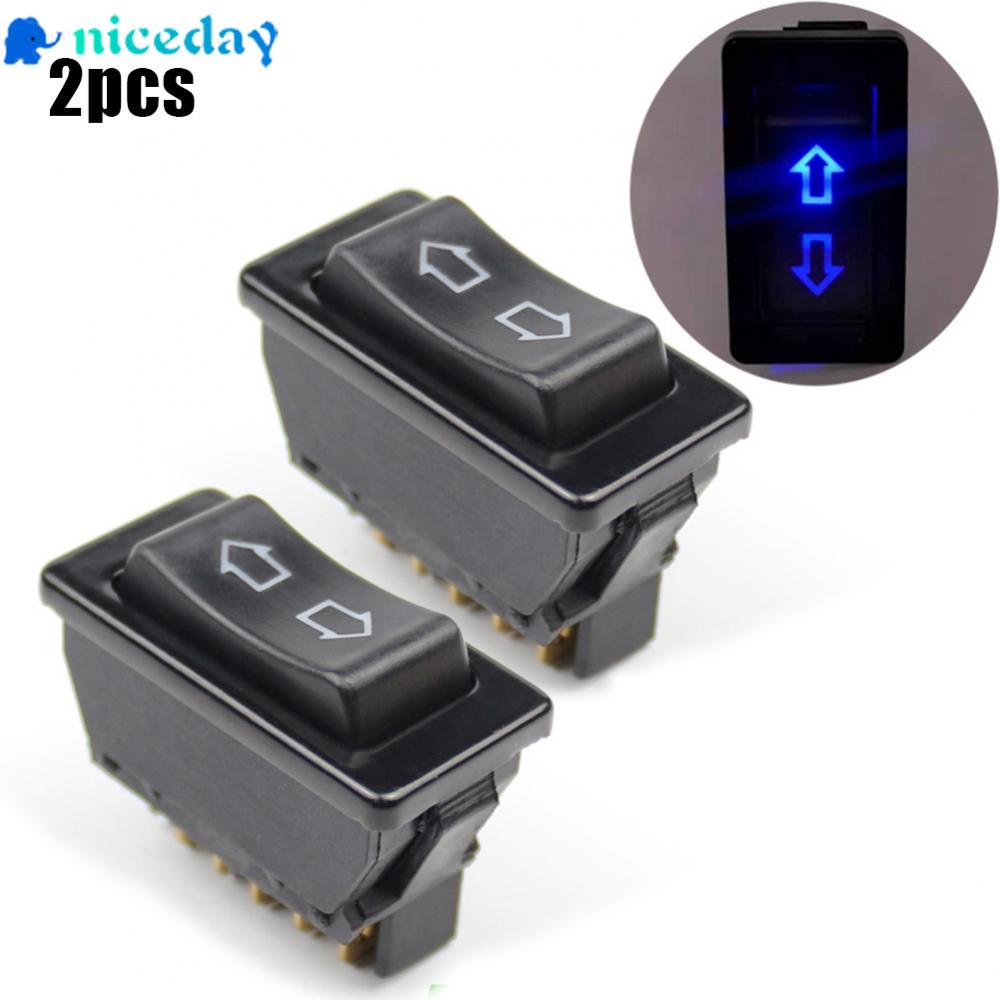 2x UNIVERSAL 12V 5 Pins 2 WAY MOMENTARY ELECTRIC AERIAL UP DOWN ROCKER