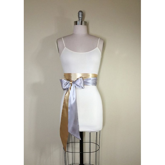 Orquídea Pleated Belt in Satin Silver main image 1