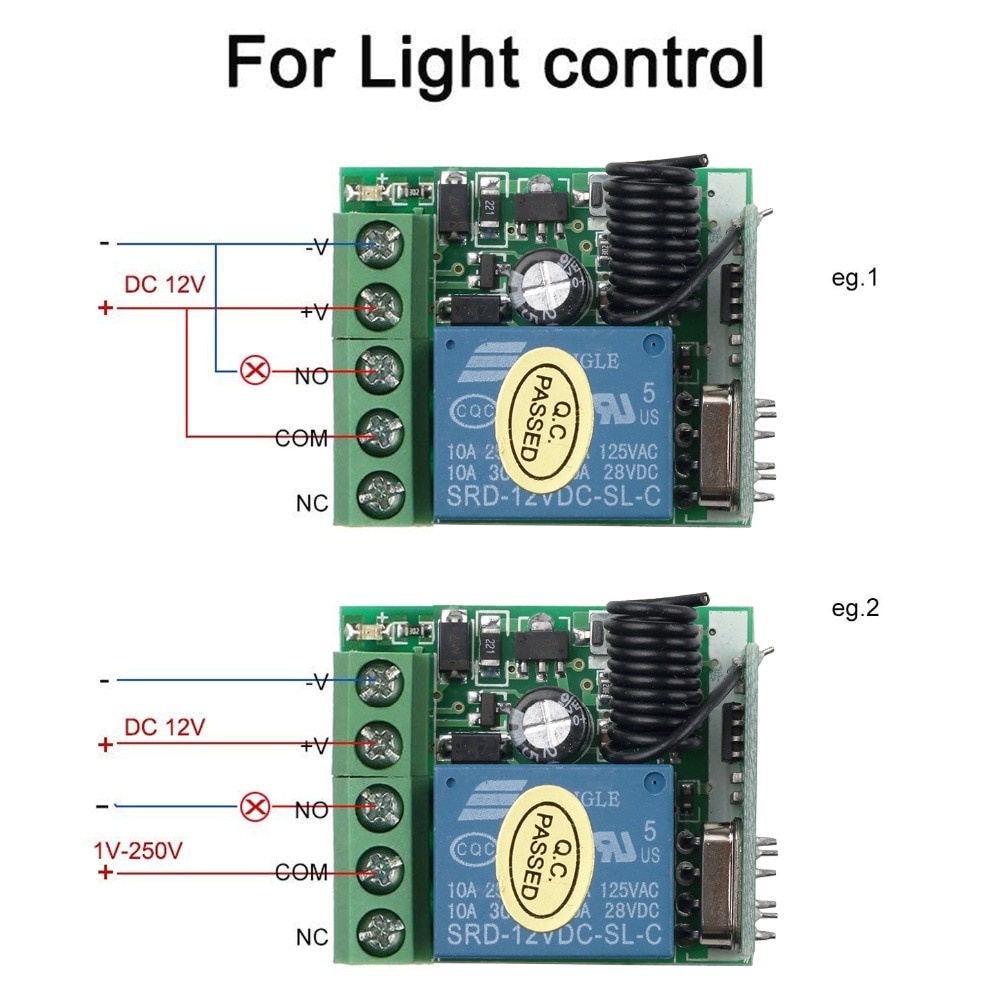 (Local Stock) 433 Mhz RF Wireless Remote Control Switch relay 433mhz DC ...