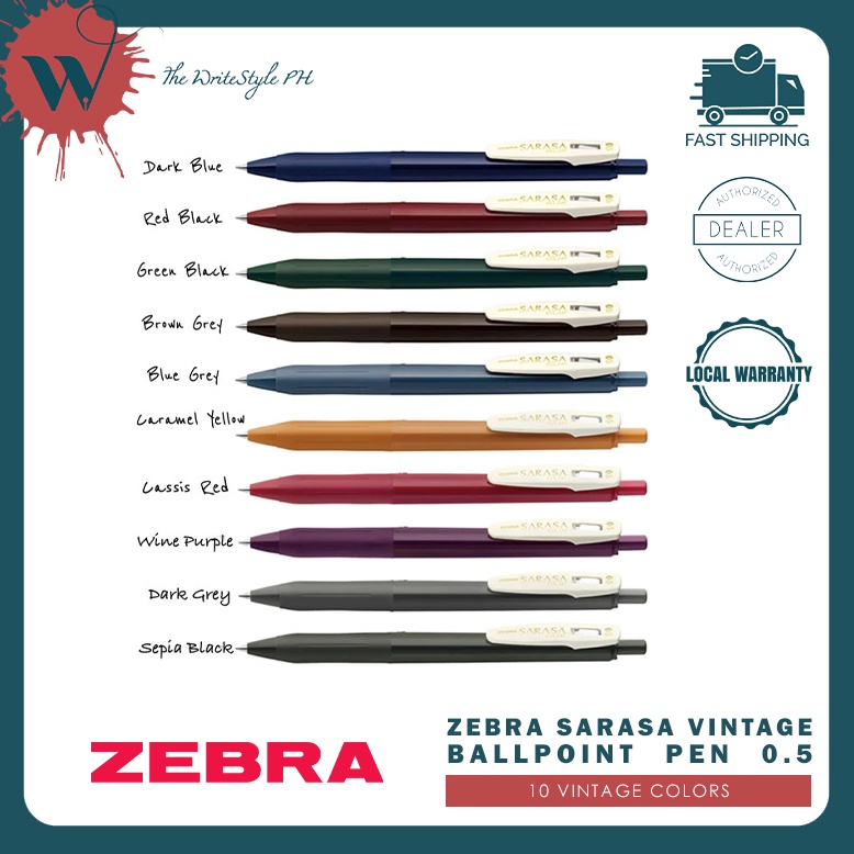 Zebra Sarasa Clip Vintage 0.5 Ballpoint Pens Shopee Philippines