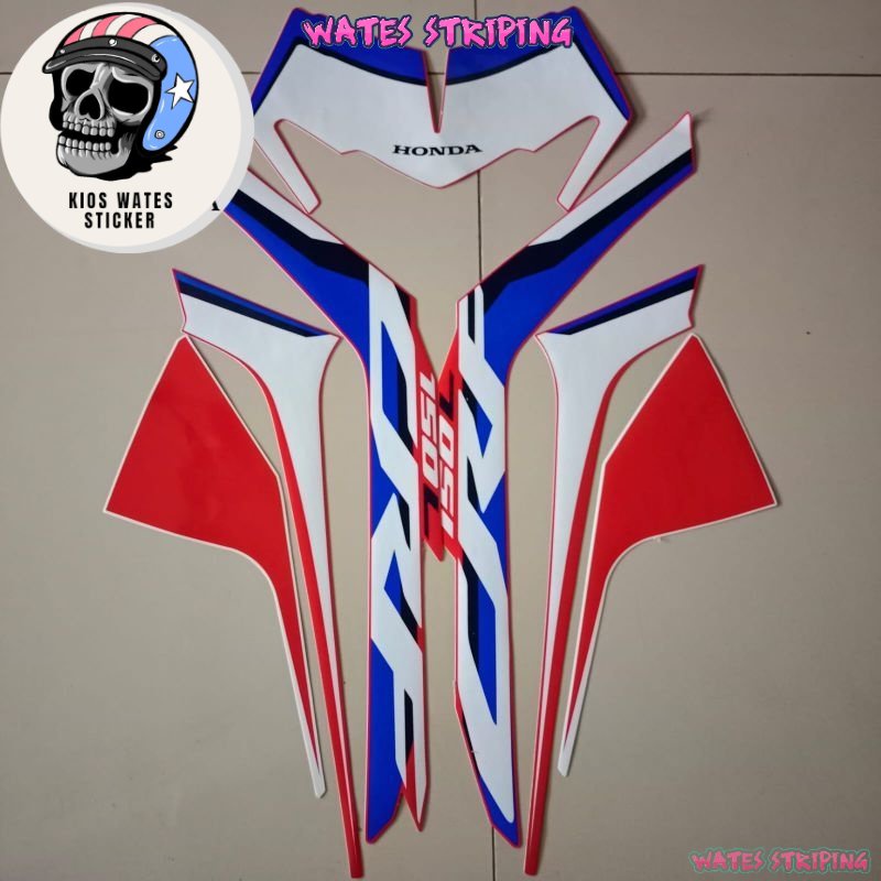MERAH Striping Decal Polet Sticker honda crf 150 r 2021 red list ...