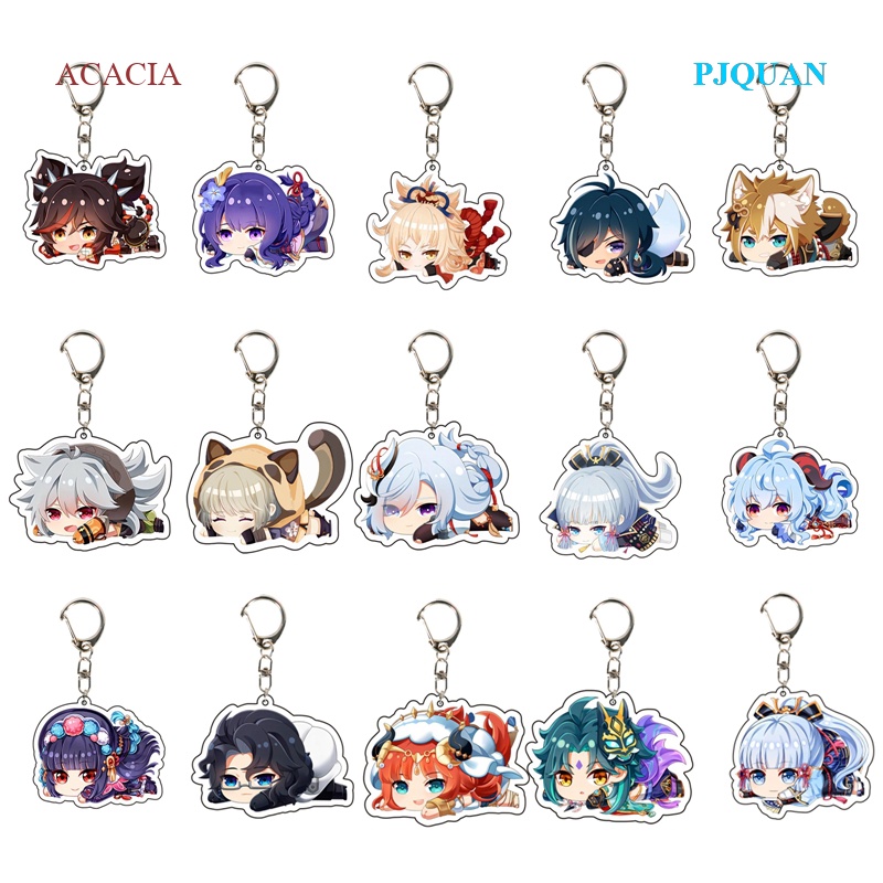 PJQUAN Cute Genshin Impact Game Character Acrylic Keychain Sayu Yoimiya ...