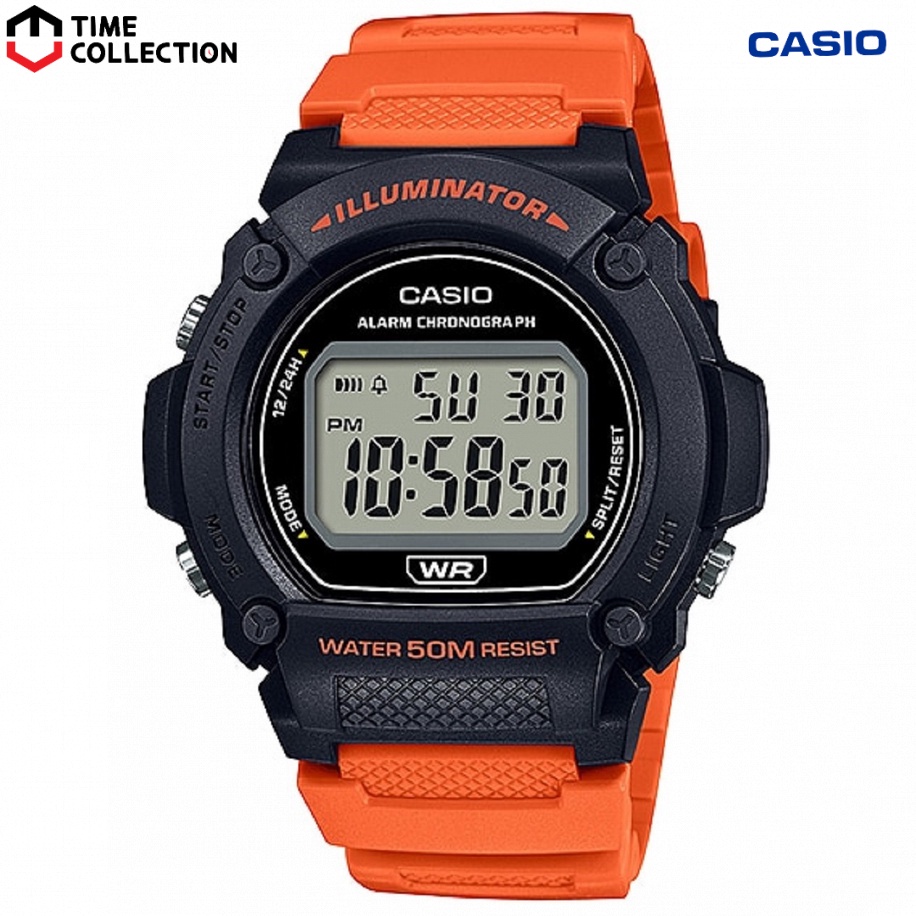 Casio W 219H 4A Digital Rubber Strap Watch For Men Shopee Philippines