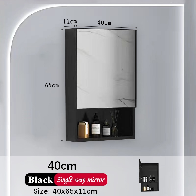 Bathroom Wall Mounted Mirror Cabinet Storage Shelves Shelf with Door ...