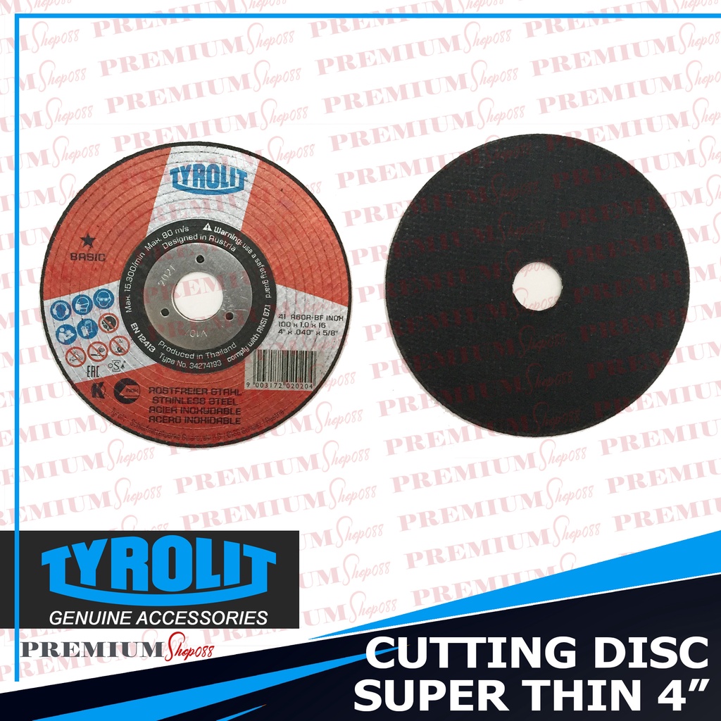 ORIGINAL 4" Tyrolit Cutting Disc Cut Abrasive Wheel 4 100mm Super Thin