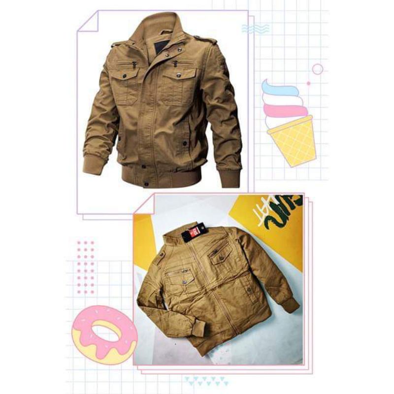 THREE COLORS FASHION STYLE UNISEX AIR FORCE CARGO JACKETS | Shopee ...
