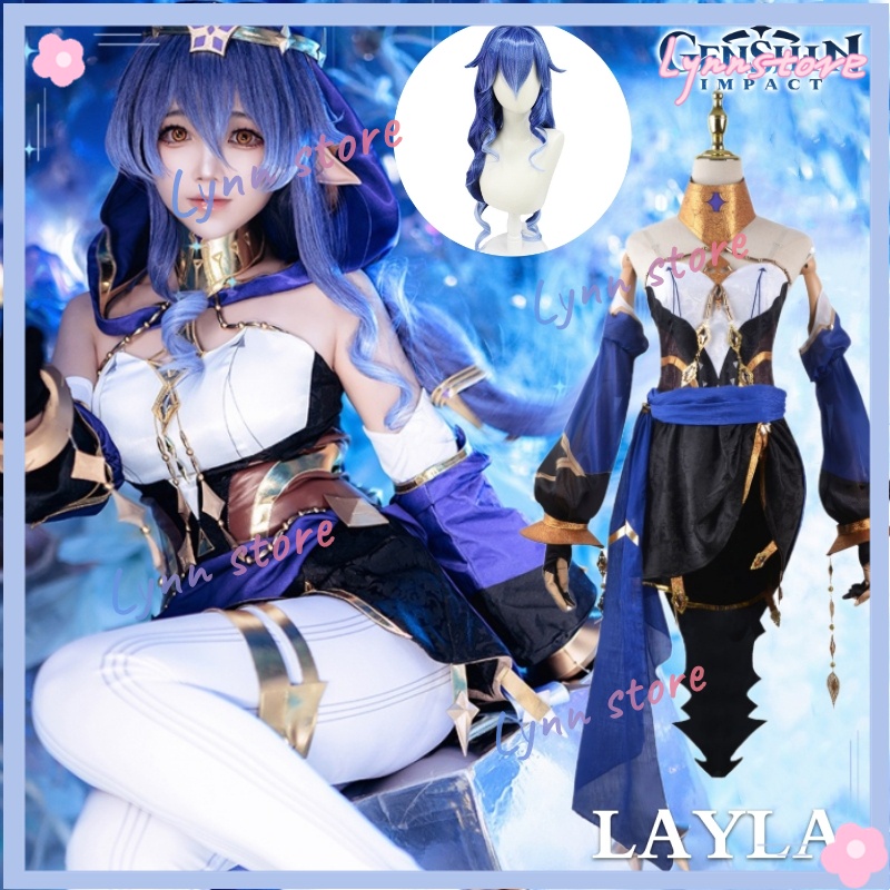 Genshin Impact Layla Cosplay Costume Sumeru Characters Layla Cos Women