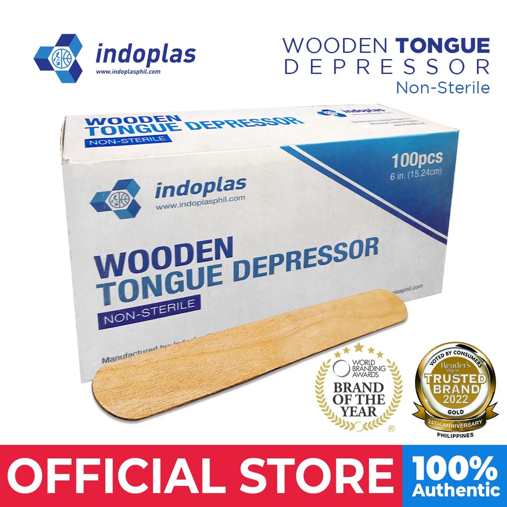 Indoplas Wooden Tongue Depressor (NonSterile) Shopee Philippines