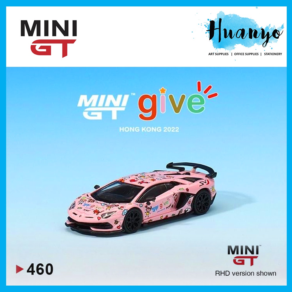MINI GT 1/64 460 give 2022 Lamborghini Aventador SVJ Baby Pink Diecast ...