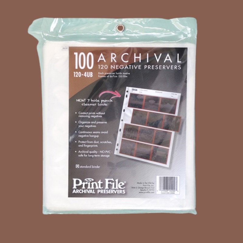 Printfile 35mm or 120 Archival Negative Storage Sleeves (MINIMUM 5PCS