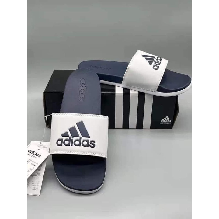 Adidas Adilette Cloudfoam Comfort Fashion Original Blue White OEM