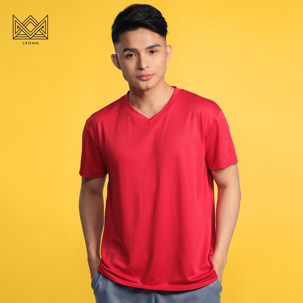 Crown Mens Vneck Drifit Active Wear Tshirt | Shopee Philippines