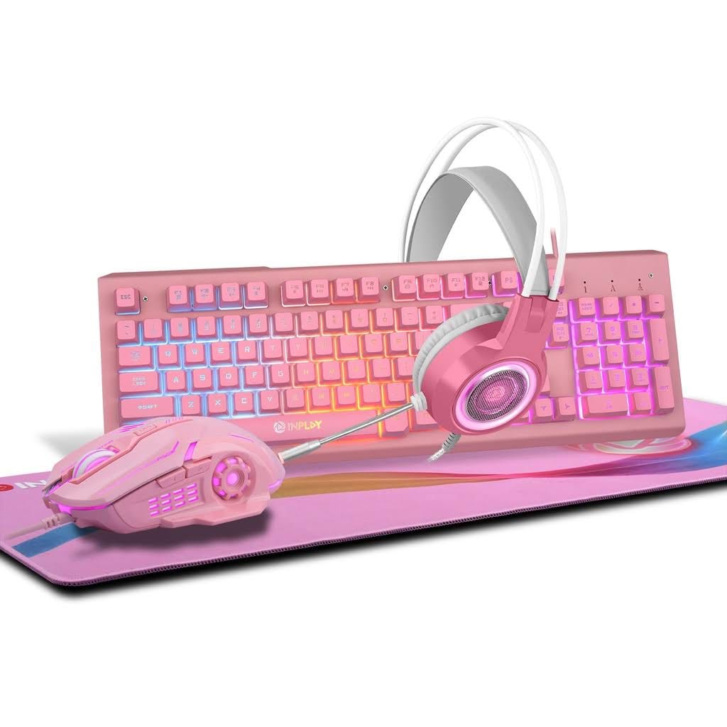 INPLAY COMBO Computer Gears MOUSE /KEYBOARD /HEADSET / MOUSE PAD