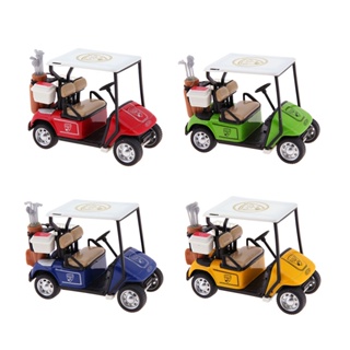 New 1:20 Scale Mini Alloy Pull Back Golf Cart with Clubs Diecast Model  Vehicle Playset