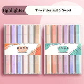 4Pcs/Pack Gradual Highlighter Pens Kawaii Candy Color Manga Markers Midliner  Pastel highlighter set Stationery kids gift