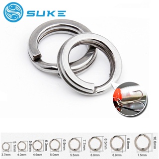 SUKE 50PCS Stainless Steel Split Rings Double-layer Lure
