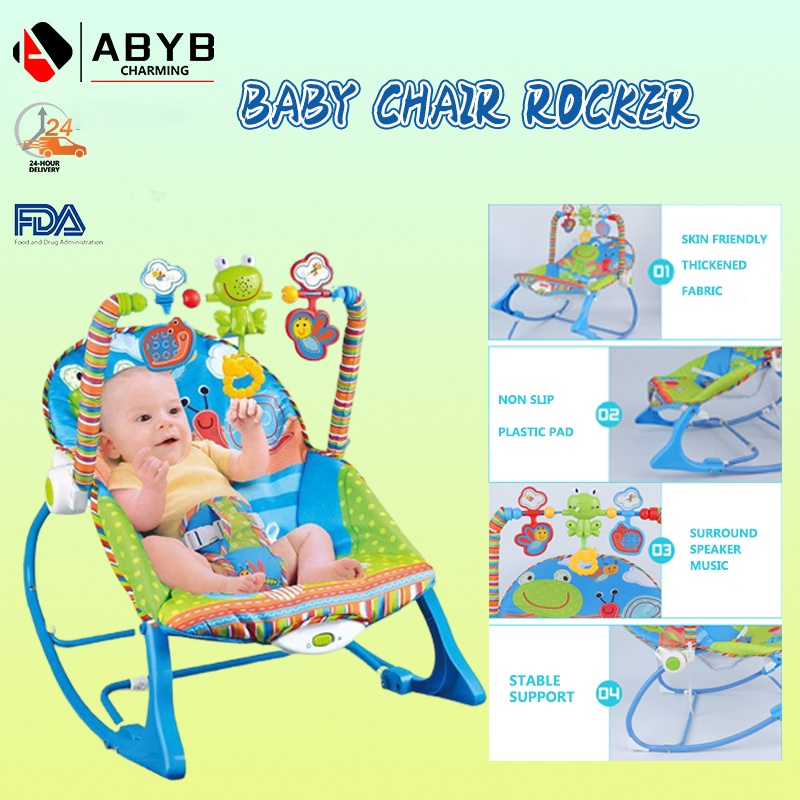 【Load bearing 18KG】baby swing rocker baby rocker swing Suitable for 0