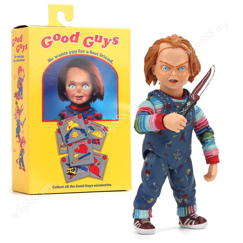 NECA Child S Play Chucky Change Face Articulado Action Figure Model