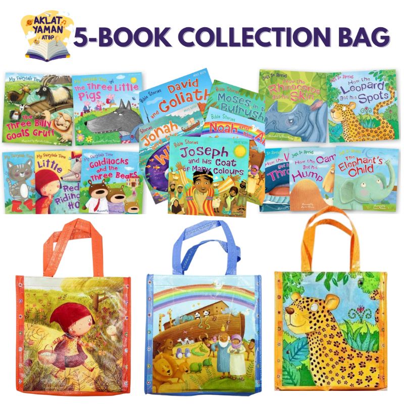 5-Books Collection Bag (Just So Stories, Bible Stories, OR Fairytale ...