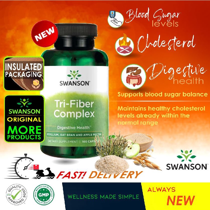 Swanson Premium TriFiber Complex with Psyllium Husk 100 Caps Shopee