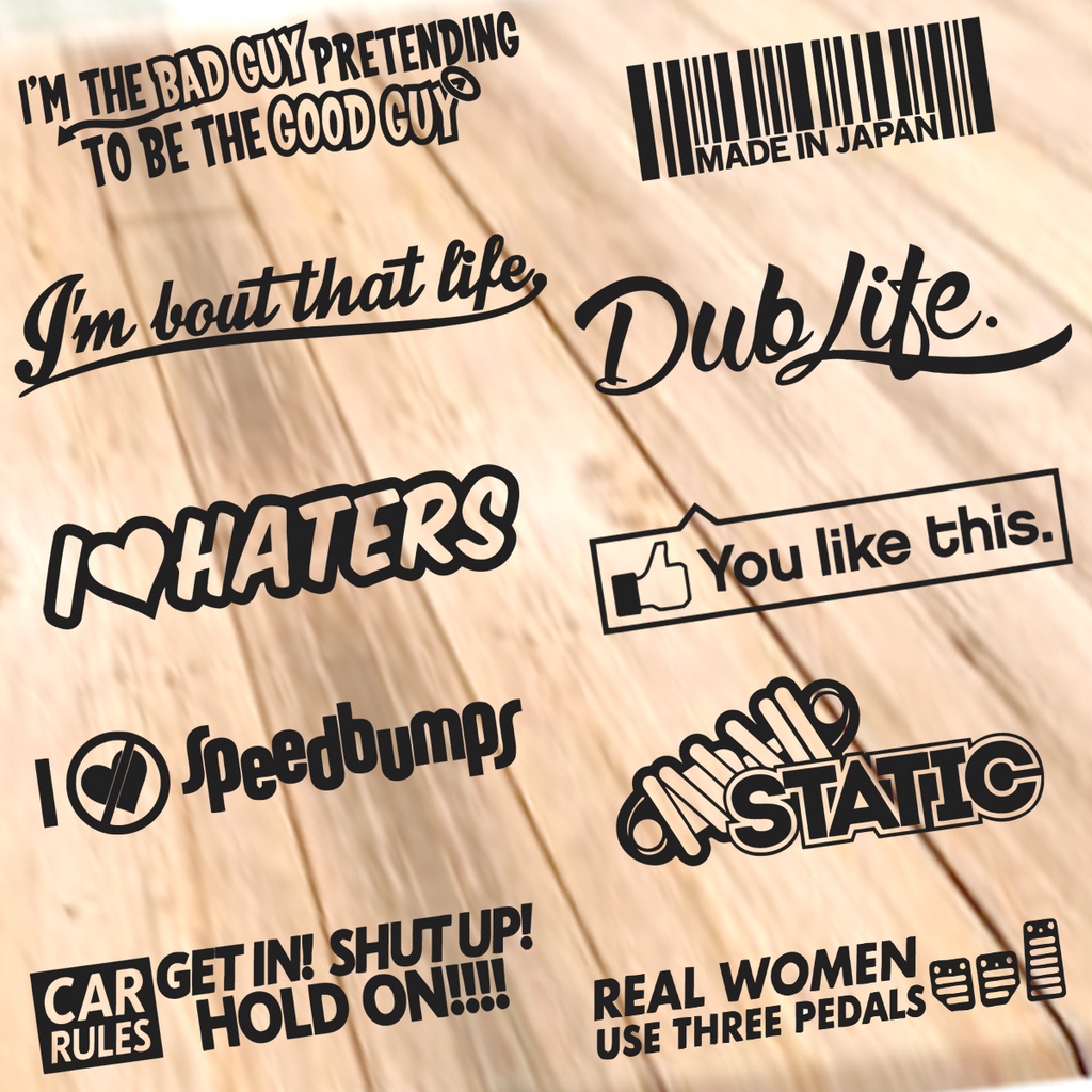 Vinyl Car sticker - Cutout Waterproof Sticker 7 inches (Car, Motorcycle ...
