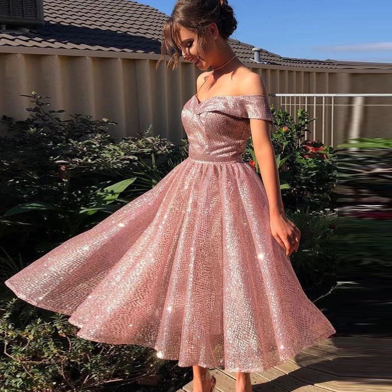 Pink cocktail hotsell dress with sleeves