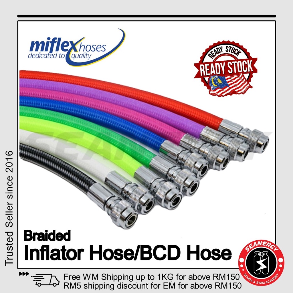Miflex Braided Inflator Hose LPI Hose for Scuba Diving Shopee Philippines