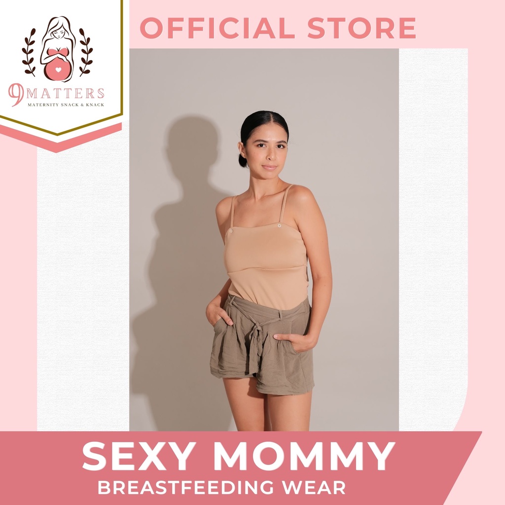 Sexy Mommy PH Breastfeeding Wear - THE CAMI (BLACK/NUDE) | Shopee  Philippines