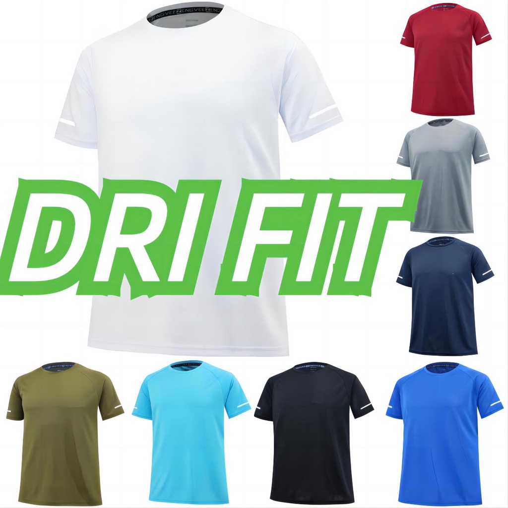 Drifit Running Unisex Plain T shirts for Men High Quality Tops Basics