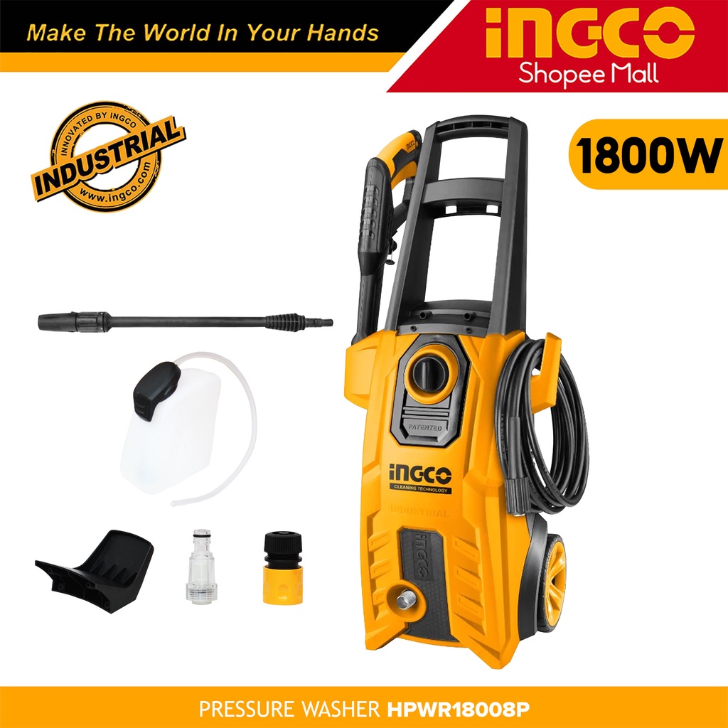 Ingco HPWR18008 / HPWR18008P Industrial High Pressure Washer 1800W with