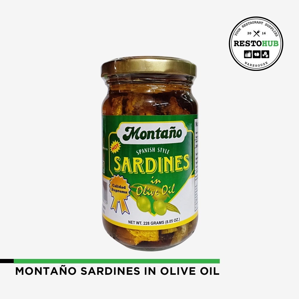Montano Spanish Style Sardines Hot in Olive Oil ( 228g ) Shopee