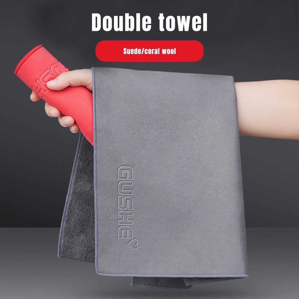 Super Absorbent Car Drying Towel Suede & Coral Velvet Doublesided Car