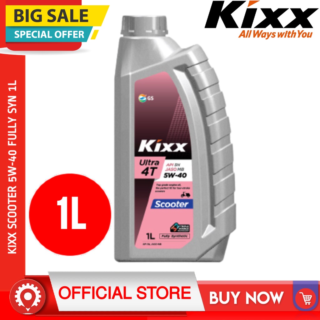 KIXX ULTRA 4T SCOOTER 5W-40 Fully Synthetic (800ml / 1Liter) | Shopee ...