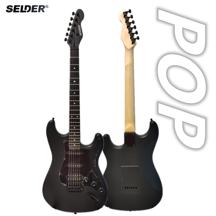 Selder Electric Guitar Stratocaster ST Guitar Matte Black | Shopee