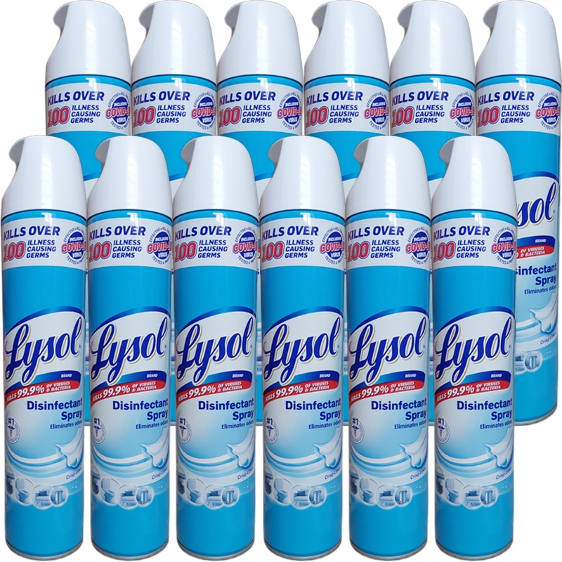 COD Set of 12 Lysol Disinfectant Spray Crisp Linen Scent 510 grams (12