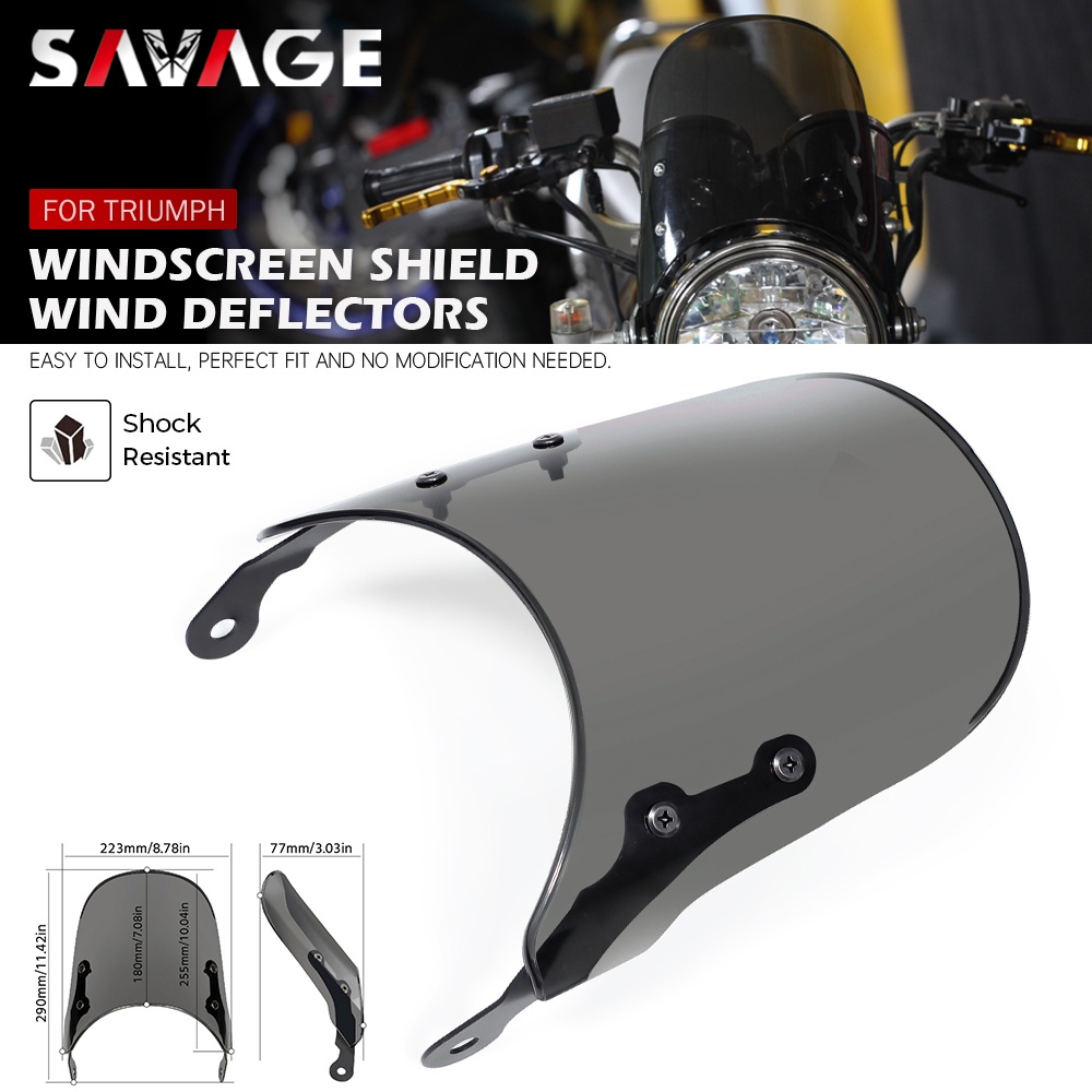 Headlight Fairing Windshield Windscreen For Bonneville T100 T120 ...