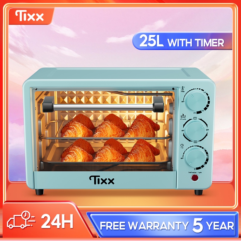 Tixx Oven Toaster for Baking With Timer DoubleDeck 25L/15L Shopee