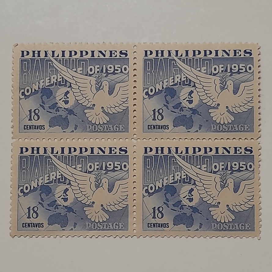 Philippine Postage Stamp set (Original) 1950 Baguio Conference Block