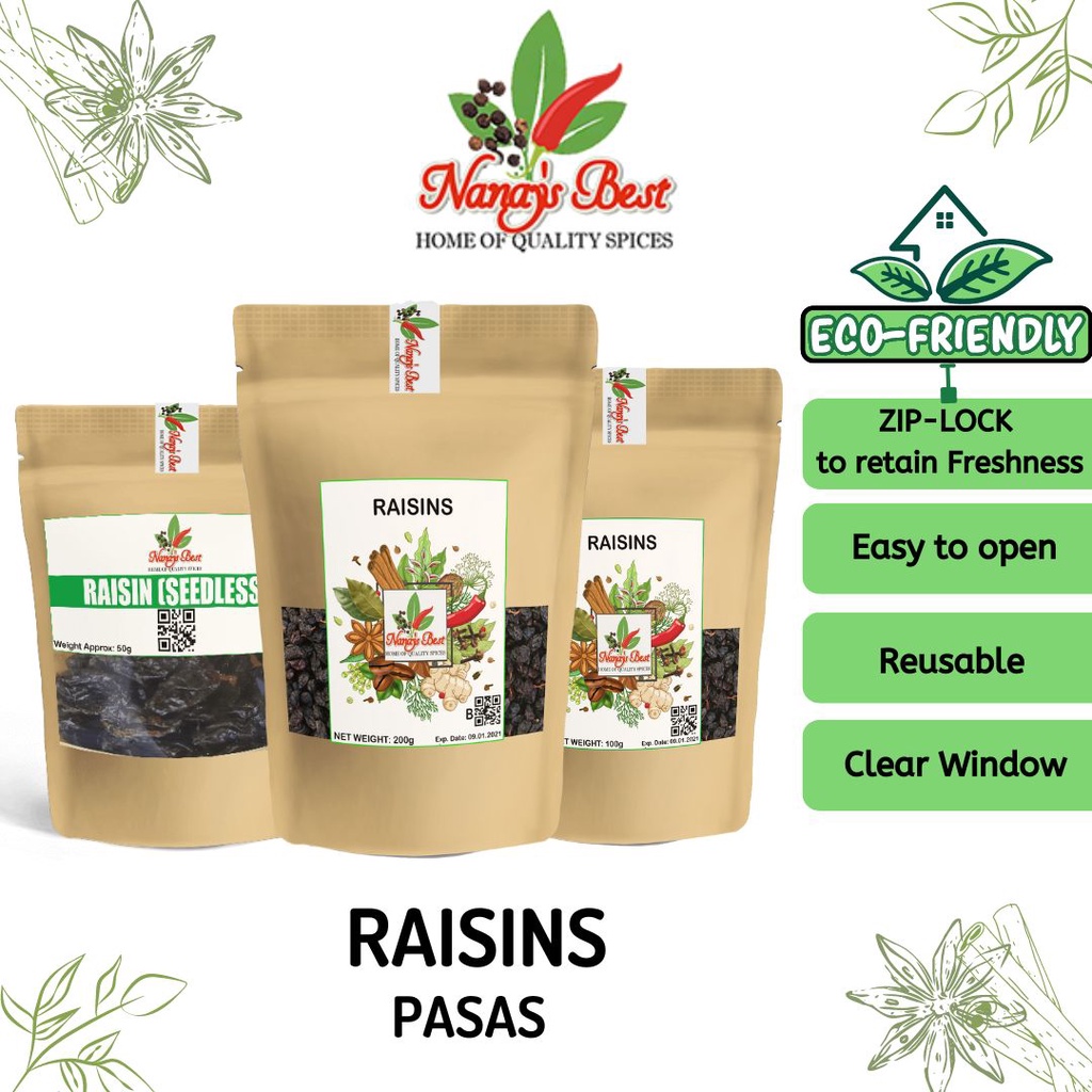 Nanay's Best Raisins Pasas 50 Grams | 100 Grams | 200 Grams | Shopee ...