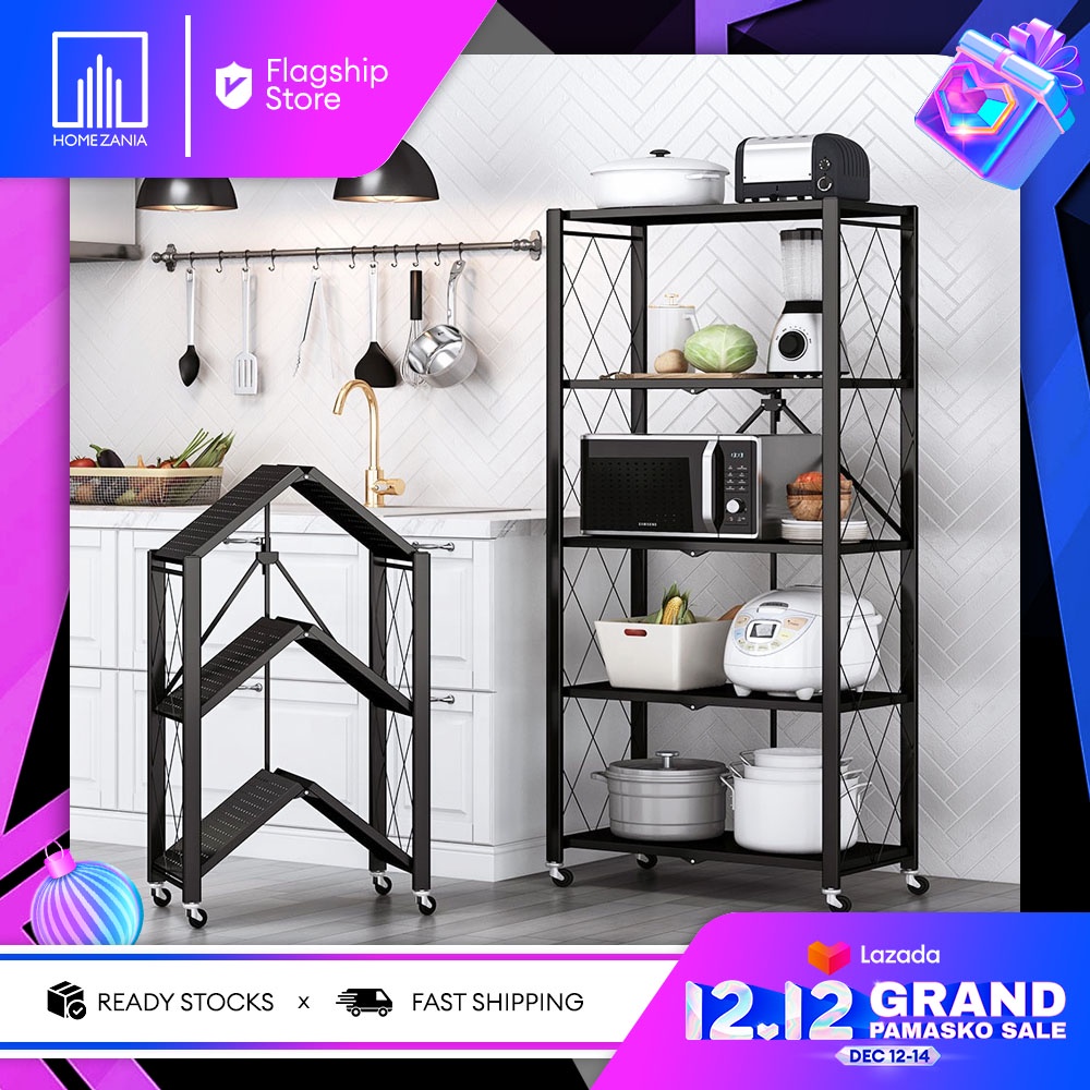 （New）℗3/4/5 Layer Storage Shelves for Garage Kitchen Bakers Closet ...